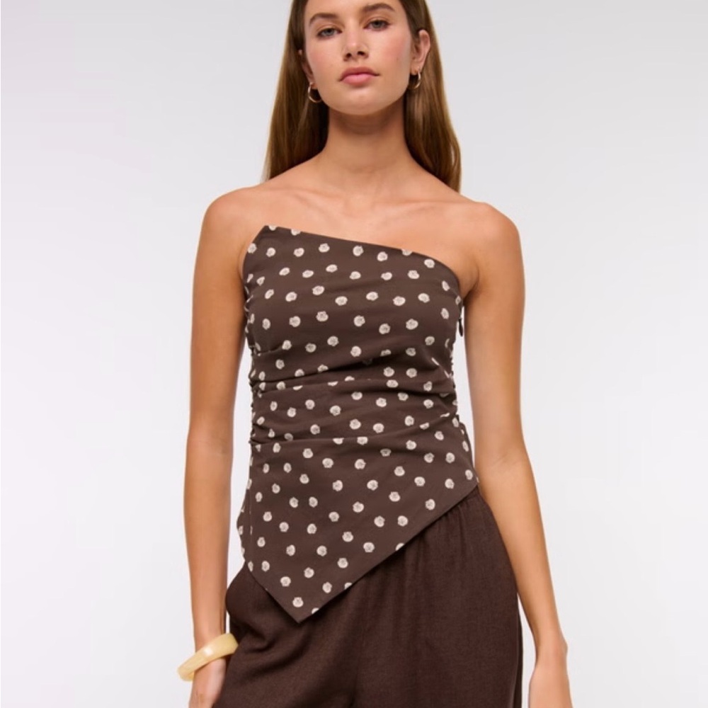 Brown Asymmetrical Top Abercrombie and Fitch